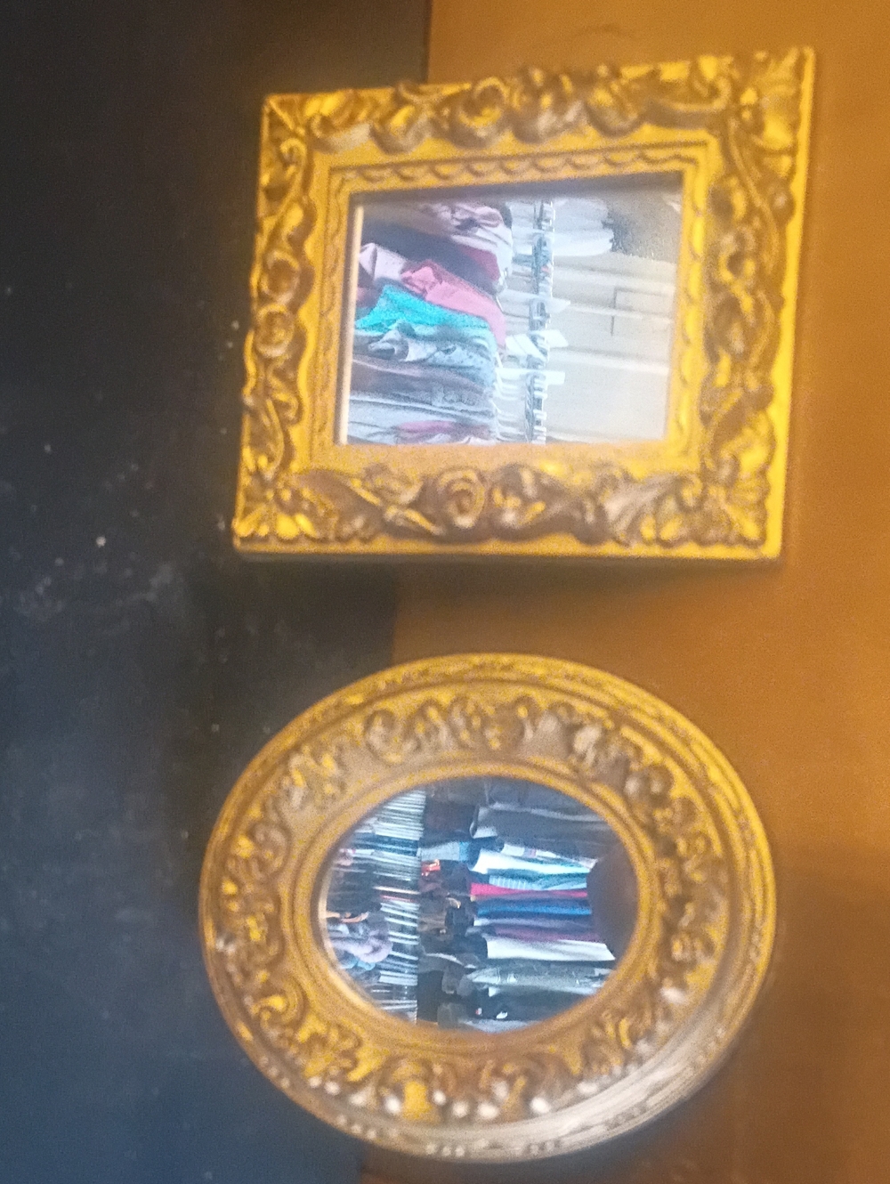 Ornate Gold Decorative Wall Mirrors – Set of 2